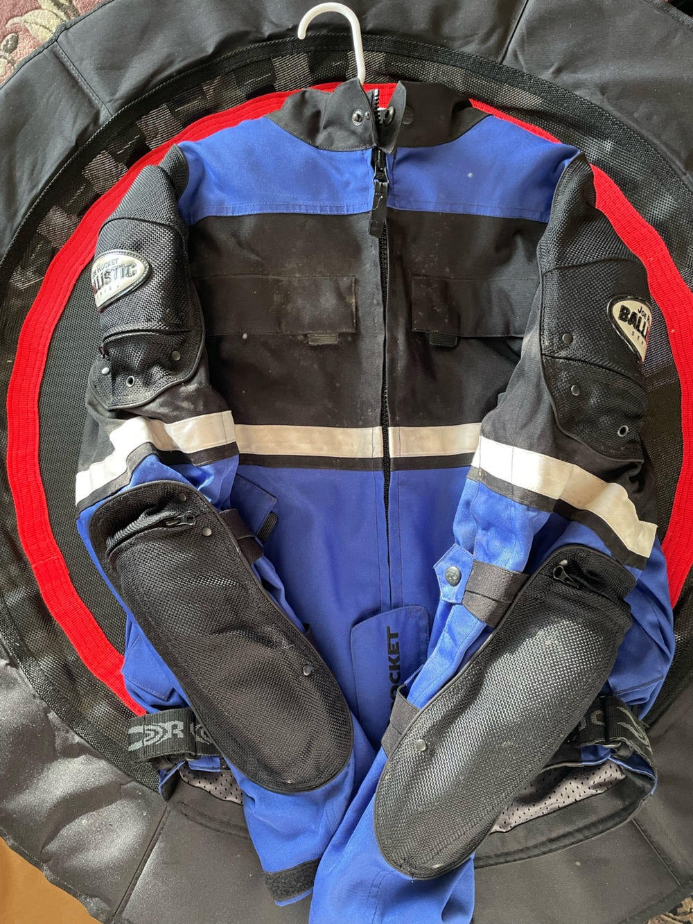 Joe Rocket Ballistic Series Armored Motorcycle Jacket Blue/Black Vented / Size M